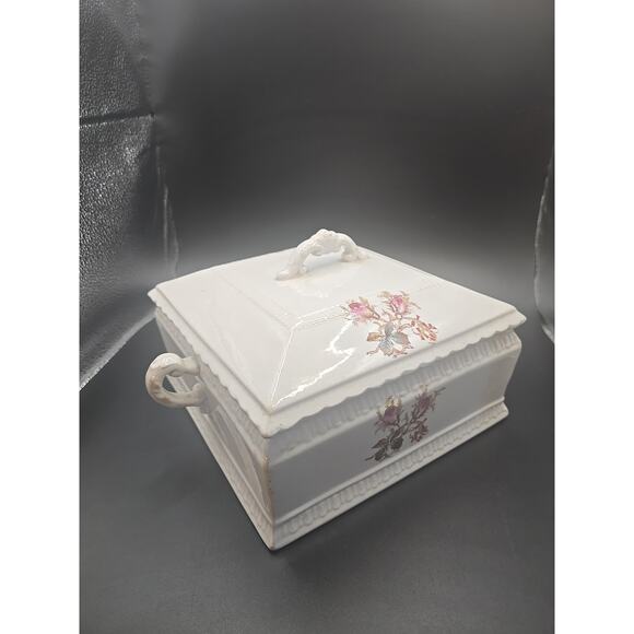 Antique Porcelaine Opaque Crescent Tureen Bridgewood & Son c.1891-1908 England - Picture 3 of 7